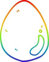 rainbow gradient line drawing cartoon egg vector