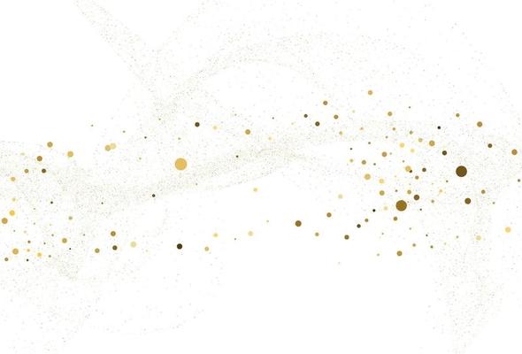 Light gold glitter round confetti background.