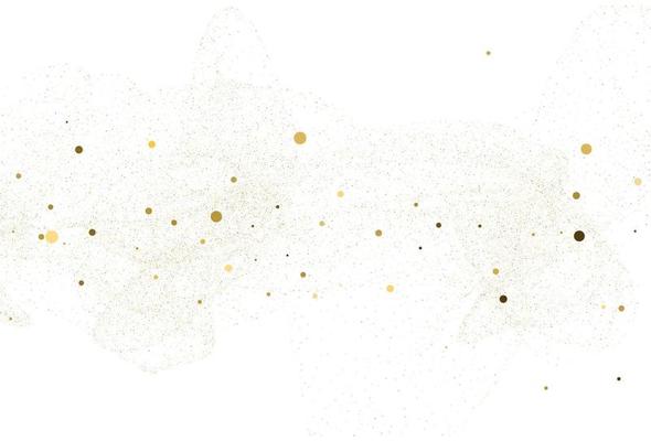 Light gold glitter round confetti background.