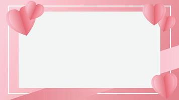 Pink heart shaped card with space for clearing the greeting message. vector