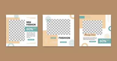 Social Media Post Template for Fashion Sale Promotion vector