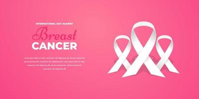 Realistic Breast Cancer Awareness Month Landing Page Template