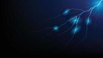 Illustration lightning and thunderbolt glow and sparkle effect. vector
