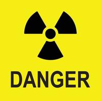 Black signs and symbols of danger isolated on yellow background. vector