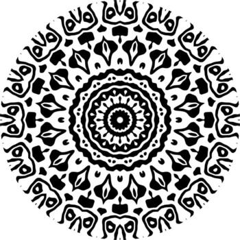 Abstract mandala pattern with circle shape vector