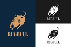 Logo Bull Elegance buffalo cow logo design inspiration Vector illustration Vintage Style