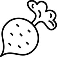 Radish Line Icon vector