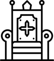 icono de la línea del trono vector