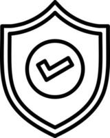 Shield Line Icon vector