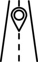 Pin Line Icon vector