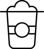 icono de línea frappé vector