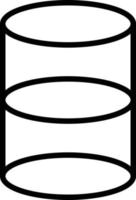 icono de línea de cilindro vector