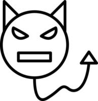 Devil Line Icon vector