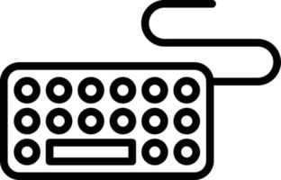 Digital  Keyboard Line Icon vector