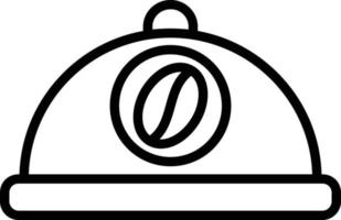 Food Tray Line Icon vector