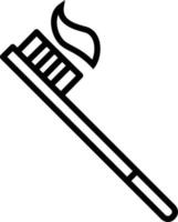 Toothbrush Line Icon vector