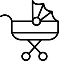 Pram Line Icon vector