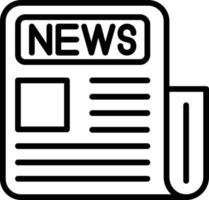 News Paper Line Icon vector