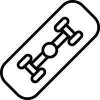 Skateboard Line Icon vector