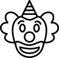 Clown Line Icon vector