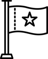 Flag Line Icon vector