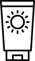 Sunscreen Line Icon vector