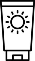 Sunscreen Line Icon vector