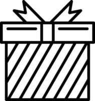 Gift Box Line Icon vector