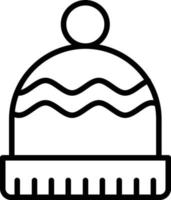 Beanie Line Icon vector