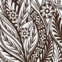 tribal and floral pattern vector