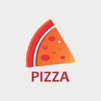 diseño de logotipo de comida de pizza parcial vector