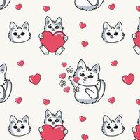 Cute cat love each other wallpaper icon vector 14001530 Vector Art at  Vecteezy