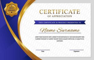 Certificate of Appreciation Template vector