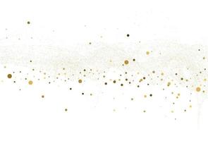 Light gold glitter round confetti background. vector