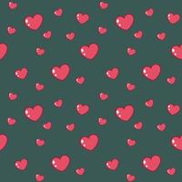 Heart pink seamless pattern, on a white background. Love, Valentine's day. Vector illustration