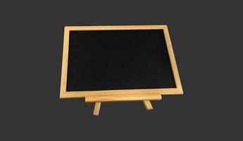 Isolated small black chalkboard for writing menu and price at coffee shop with clipping paths. photo