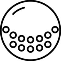 Golf Ball Line Icon vector