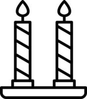 Candles Line Icon vector