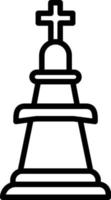Chess King Line Icon vector