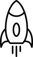 rocket Line Icon vector