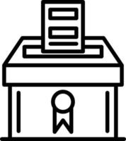 Polling Line Icon vector