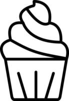 Cupcake Line Icon vector