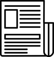 Newspaper Line Icon vector