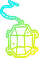 cold gradient line drawing cartoon ruby pendant vector