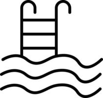 Swimming Pool Line Icon vector