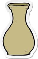 sticker of a cartoon vase vector