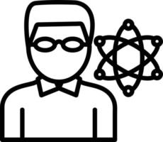 Scientist Line Icon vector