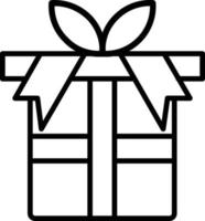 Gift Box Line Icon vector