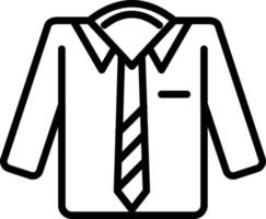 icono de línea de camisa vector