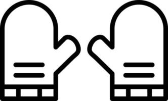 Oven Mitts Line Icon vector